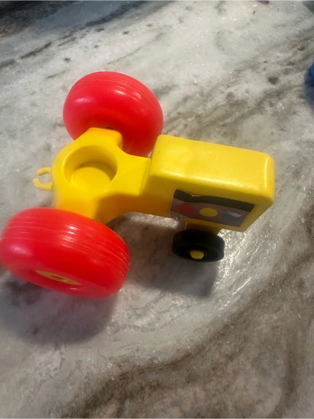 Vintage Fisher Price Farm Little People Set Yellow Farm Tractor Red Wagon